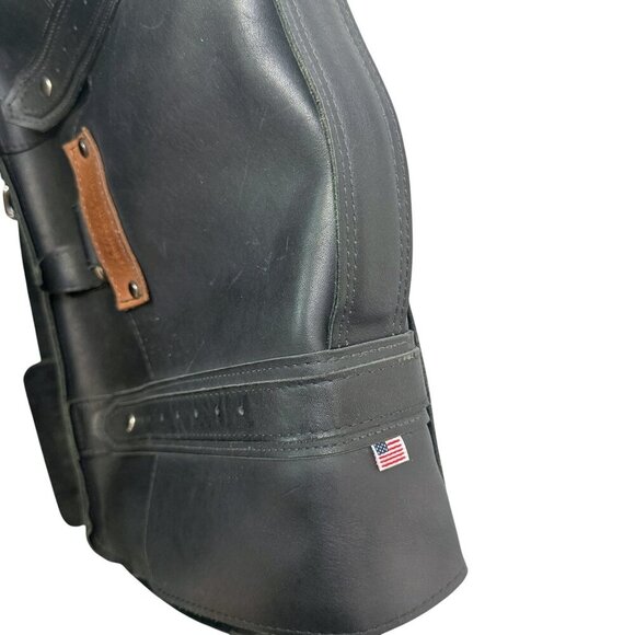 Copper River Bag Large Voyager Laptop Briefcase Black Leather Messenger 17" - Picture 14 of 16